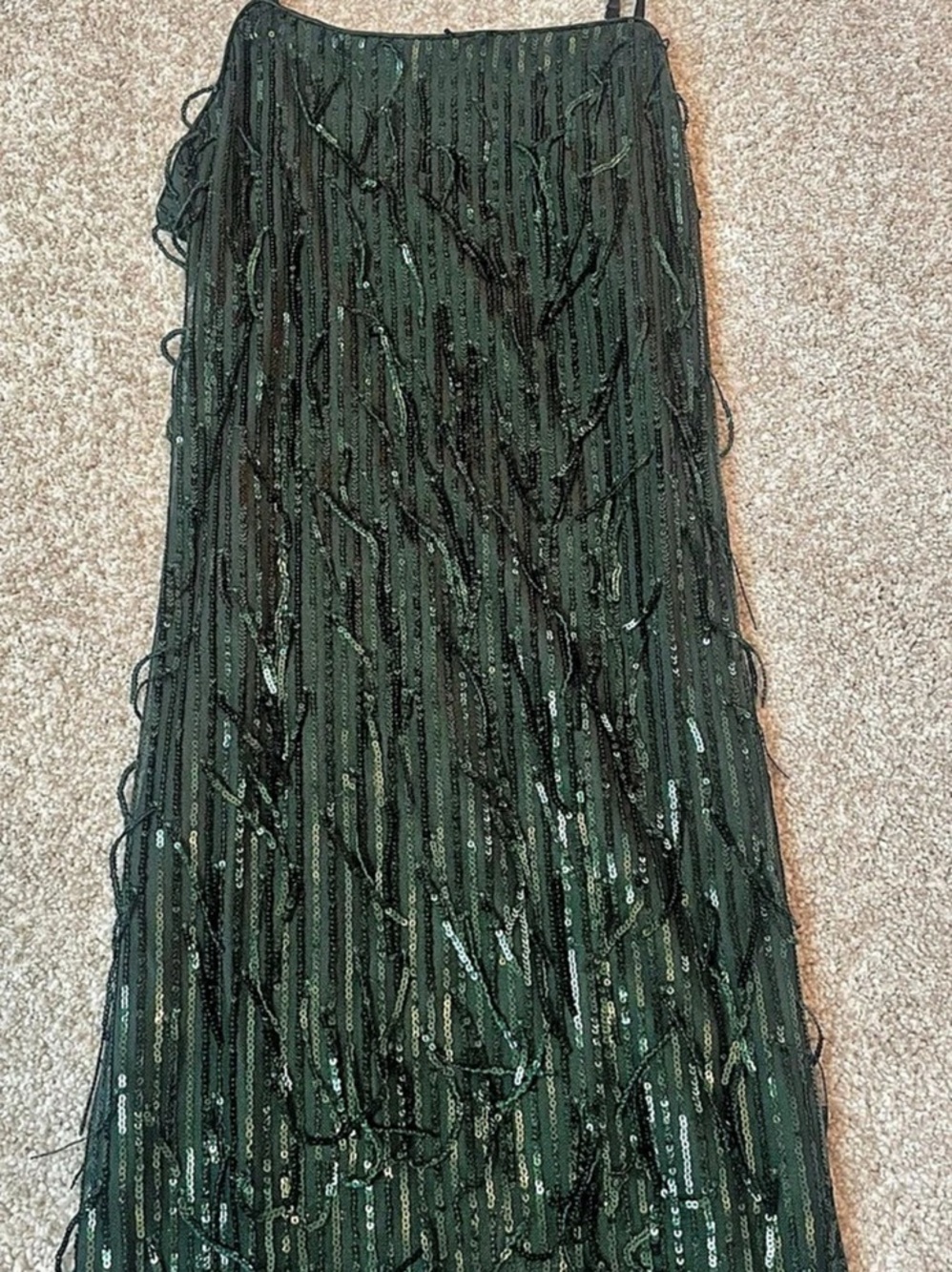 Altar’d State Forest Green Sequin Midi Dress – Size S